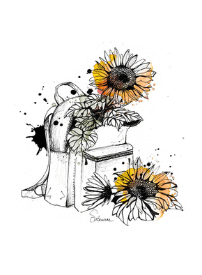 Fleurs et cartable pour une rentrée épanouissante